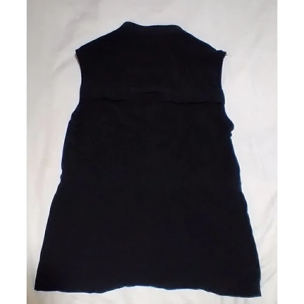 SANCTUARY LIGHTWEIGHT BLACK CARGO VEST MULTI POCKET SIZE S